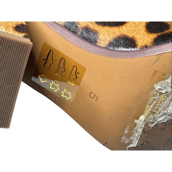 Madewell the amalia zip boots in leopard calf hair print size 5 - Picture 7 of 14